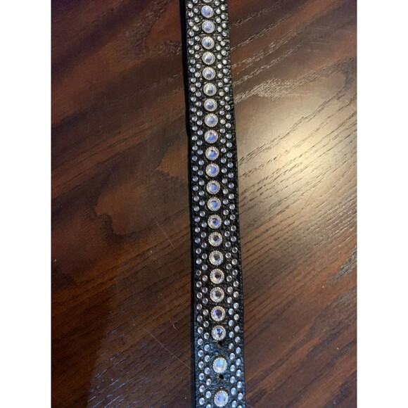 RARE NWT Sparkling Wildfire Swarovski Crystal Black Genuine Leather Bling Cowgir main image 2